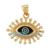 L45 Accesorios para joyería DIY cobre puro chapado en oro plateado recubierto de oro estilo europeo y americano Ojo del Diablo colgante multicolor