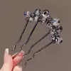 Pasador de Perlas, Pasador en Forma de U Estilo Antiguo, Peine para el Cabello Estilo Chino Nuevo, Accesorio para Moño, Adorno Elegante y de Clase para el Cabello