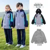 Ropa de Jardín de Infancia Estilo Británico Ropa de Temporada Otoño e Invierno Traje Tres en Uno Estudiantes de Primaria y Secundaria Uniforme Escolar de Invierno Ropa de Clase para Niños