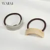 Anillo para el Cabello WJia Francés Elegante Acetato Ámbar Alto Curvado Moda Femenina Anillo para el Cabello Cola de Caballo Alta Múltiples Volúmenes Accesorios para el Cabello