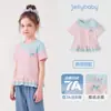 Camiseta de Manga Corta Jerry Baby 2026 para Niñas con Retazos Top de Verano de Moda para Niños Transpirable Ropa de Verano para Niños de 8 Años