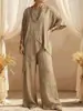 Conjunto Casual Irregular de Verão 2026 Novo Europeu Transfronteiriço Feminino Duas Peças Algodão e Linho Sem Mangas Gola Redonda Solto