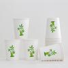 Vaso de papel desechable grueso de fibra de bambú, vaso de papel para oficina, hogar, negocios, taza de té con logotipo impreso