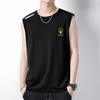 [entrega rápida] colete masculino de secagem rápida sem mangas camiseta de seda gelo esportes top solto corrida manga curta treinamento fitness