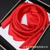 Bufanda de Seda Lisa de Moda Nueva de Satén de Seda Suave Sedosa Agradable a la Piel Bufanda Versátil Protección para el Cuello Protección Solar Bufanda para Mujer Primavera y Otoño
