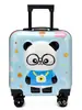 Maleta de Carrito para Niños de 18 pulgadas con Dibujos de Animales, Maleta de Equipaje con Ruedas Universales, Maleta de Mano, Maleta de Viaje, Maleta con Candado de Contraseña, Se Puede Montar