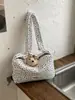 Bolsa de lona floral casual estilo coreano para mujer, nueva bolsa versátil 2026 para el hombro y cruzada para ir al trabajo, bolsa de mano de gran capacidad