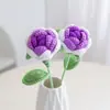 Buquê pequeno de flor artificial trançado à mão transfronteiriço buquê tricotado com fio de flor artificial buquê trançado de flor artificial festival flor artificial