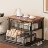 Prateleira de Armazenamento para Mesa, Prateleira de Armazenamento Multicamadas, Porta-Copos Multifuncional, Organizador de Lanches Tipo Gaveta, Item de Venda Quente Transfronteiriço