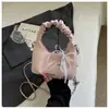 Bolso de Mano Estilo Coreano Ins Transfronterizo y Bolso Cruzado Tipo Dumpling para Mujer, Nuevo Bolso de Mano Versátil y Elegante de Nicho de Gama Alta para el Día a Día