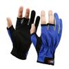 Guantes de pesca al aire libre de fábrica, transpirables y absorbentes del sudor, de tres dedos, expuestos.