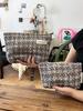 Bolsa de cosméticos de alta qualidade estilo Chanel bolsa de armazenamento tecida portátil para viagem bolsa de higiene pessoal bolsa interna clutch