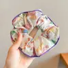 Scrunchie de Alta Qualidade Estilo Coreano para Mulheres, Elástico de Cabelo com Laço de Tecido da Moda, Acessório de Cabelo Corda para Coque Doce e Fofo