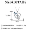Knn-409 Collar Europeo y Americano Estilo Mariposa Corazón Incrustado con Diamantes para Mujer, Colgante Original Transfronterizo con un Toque de Alta Gama