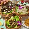Cesta de Verduras para Olla Caliente de Hongos Silvestres, Charola Multicapa Tejida tipo Ratán para Snacks y Frutas, Cesta de Verduras