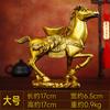 Enfeite de Cavalo de Bronze, Carruagem Puxada por Cavalos, Cavalo Tang, Cavalo de Latão com Lingotes de Ouro, Riqueza Instantânea, Presente para Abertura de Loja, Yue Sheng Ge