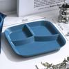 Prato Quadrado de Plástico com Três Compartimentos Prato de Jantar Doméstico Prato de Café da Manhã Prato para Macarrão e Nozes Prato de Almoço com Divisórias para Controle de Porções Prato para Redução de Gordura Prato para Comida Leve