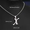 Nuevos Collares con Letras Inglesas Incrustadas de 26 Diamantes para Hombres, Joyería Popular Creativa Incrustada de Diamantes Europea y Americana, Accesorios de Colgantes DIY para Mujeres