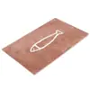 Alfombra de Piso con Pez de Dibujos Animados Transfronteriza, Felpudo Absorbente para Baño, Felpudo de Entrada Fácil de Cuidar, Alfombra de Imitación Cachemira para Sala de Estar