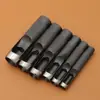 Perforador de cinturón estilo alemán perforador redondo negro punzón para cinturón de cuero hecho a mano DIY mango antideslizante moleteado palillos huecos
