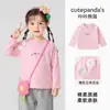Camiseta de Manga Larga para Niña en LiquidaciónKaka Panda Camiseta Básica para Bebé Niña Otoño Ropa Infantil Primavera y Otoño