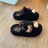 Pantuflas de dibujos animados Mao Mao para mujer 2024 arrastre lindas moda zapatos de algodón suaves otoño e invierno uso exterior año Hello Kitty nuevo