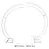 2025 Nueva Llegada Flor Puerta Hierro Boda Forma de Anillo Estante Fondo Decoración Arco Redondo Flor Puerta Anillo de Doble Varilla