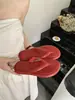 Chanclas Retro de Suela Gruesa para Mujer, Nuevo Estilo Rojo Verano 2026, Sandalias de Playa Cómodas