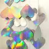 Fitas Penduradas Iluminadas a Laser em Formato de Coração Decoração de Aniversário Chá de Bebê Formatura Casamento Festa de Despedida de Solteira Papel