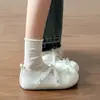 Zapatos Mary Jane de Ballet para Mujer 2026 Otoño Nuevo Estilo Muy Bonitos de Corte Bajo Casual Zapatos Individuales Versátiles con Faldas Zapatos Blancos