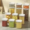 Frascos de Plástico Sellados de Grado Alimenticio para Almacenamiento a Prueba de Humedad en la Cocina de Granos, Productos Secos, Frijoles y Cereales