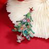 Broche de árbol de Navidad, nuevo broche de moda europea y americana con diamantes, estilo retro, para traje, comercio exterior, joyería navideña al por mayor