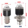 Faro Led para Motocicleta Vehículo Eléctrico H4 Tres Garras Ba20D Doble Garra P15D Garra Única Cañón Pequeño Foco Luz Dual Amarilla y Blanca