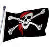 Bandera pirata de calavera y tibias cruzadas de Halloween con cóndor, bisonte, lobo, motivos náuticos poliéster 100D doble cara