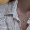 Collar de Diamante Solitario para Mujer, Cadena Clavícula Ins, Diseño Nicho de Lujo Ligero, Suave y Elegante, Sencillo y Versátil para Mejores Amigas