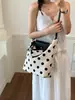 Bolso de mano de lunares de moda 2026 Modelo nuevo Bolso tote con múltiples compartimentos Gran capacidad para el trabajo Diario Hombro Axila