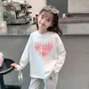 Camiseta Base de Moda Nueva para Niñas Primavera y Otoño 2026, Camiseta de Manga Larga Transpirable de Algodón Puro Moderna para Niñas