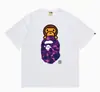 Hit da Internet de Verão 24: Camiseta bAPe Cabeça de Macaco Macaquinho, Camuflagem, Camiseta Unisex Manga Curta Gola Redonda