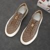 2026 Novo Modelo Harley-Sas 9293 Estilo Britânico Tecido Respirável Sapatos Slip-On Cano Baixo Masculino Casuais de Lona