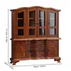 1:12 Casas de Muñecas Casa de Muñecas Muebles en Miniatura Adornos Artesanías de Madera Estilo Europeo Gabinete de Exhibición de Almacenamiento