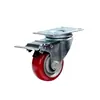 Ruedas Giratorias de Poliuretano de 3 pulgadas / 4 pulgadas / 5 pulgadas con Freno, Ruedas Direccionales para Carros, Ruedas Direccionales