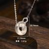 Collar con colgante de ágata blanca Shangying S925 Plata de Ley Nuevo Corte nicho de alta gama diseño con sentido de hebilla de seguridad de calabaza