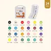 Canetas Marcadoras Acrílicas 24/36/48 Cores DIY À Prova d'Água Cor Não Transparente Empilháveis Caneta de Cor para Estudante Conjunto de Pintura Material de Papelaria