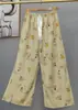 Pantalones de pijama de algodón para mujer, verano, finos, estampados, casuales, de pierna ancha, pueden usar mujeres embarazadas, comercio exterior, pantalones de talla grande