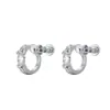 Clip para Oreja Espiral Ojo de Horus para Hombre Tendencia Guapo Estilo Hip-Hop Pendientes de Circonita Moda para Mujer Pendientes Personalizados de Tornillo