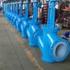 Válvula de Bloqueio com Flange J41F46-16C em Aço Fundido Revestida com PTFE para Ácido e Alcali Corrosivos Corpo da Válvula em Metal de Aço Fundido Manual