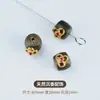 Pulseira de Agarwood com Bolsa de Contas Acessórios de Ouro 24K Acessórios de Madeira DIY Contas Espaçadoras para Pulseira Pingente Contas Individuais Contas Soltas