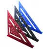 Fabricante Directo Aleación de Aluminio Regla Triangular Sistema Métrico e Imperial 7 pulgadas 12 pulgadas Regla para Carpintería Regla de Ángulo Recto de 90 Grados Regla de Ángulo de 45 Grados