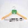 Percha de madera maciza con clip, percha de madera para hoteles, tiendas de ropa, percha para trajes, percha de madera Shangchao, percha para faldas y pantalones.
