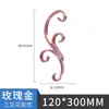 Adorno de Puerta Estilo Europeo de Acero Inoxidable, Ventana Antirrobo, Puerta de Patio, Accesorios para Barandilla de Escalera 304, Barandilla Protectora Decorativa de Valla de Flores, Flor C S